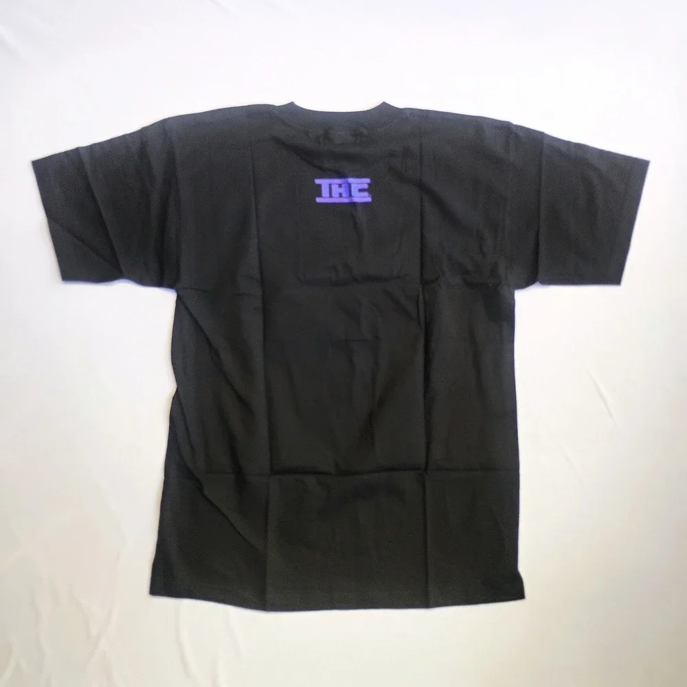 THC Outer Space Astronaut Alien Graphic T-Shirt Black Short Sleeve L VTG 90s NOS
